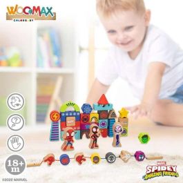 Juego de construccion de madera spidey amazing friends & friends con 50 piezas