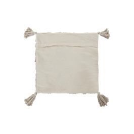 DKD Home Decor Funda Cojín Moderno Gris Beige 60 x 60 cm Algodón Poliéster 4 Unidades