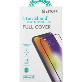 eSTUFF Protector de Pantalla de Cobertura Total para iPhone 11/XR. Cristal Templado 9H Titan Shield®