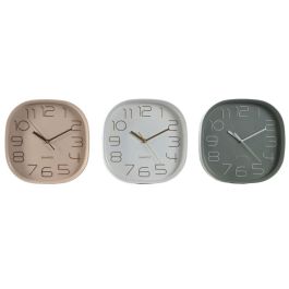 Reloj de Pared Home ESPRIT Blanco Verde PVC 28,5 x 5 x 28,5 cm (3 Unidades)