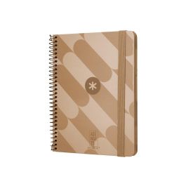 Agenda Espiral Antartik Pattern A6+ 2025 Semana Vista Color Rosa Nude Papel 80 gr