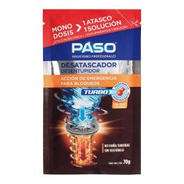 Paso Desatascador Turbo Monodosis 705020 Gel Súper Denso Sosa Cáustica Sin Ácido Sulfúrico 6 Unidades 70g Precio: 4.79000038. SKU: S7914134