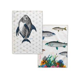 Paño de Cocina HappyFriday Fish Multicolor 70 x 50 cm (2 Unidades) Precio: 14.49999991. SKU: B1DKD3Q48L