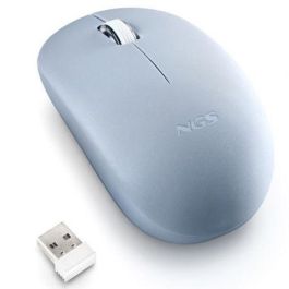 NGS Ratón Óptico Inalámbrico Fog Pro Blue 1000 DPI USB con Botones Silenciosos, Nano USB, Ambidiestro, Alcance 10m