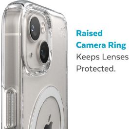 Speck Presidio Perfect Clear Funda Transparente MagSafe para iPhone 14 Plus y 15 Plus con Protección Caídas y Microban Antimicrobiana