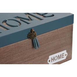 DKD Home Decor Caja Oriental Natural Verde 22 x 10 x 22 cm