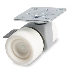 RUEDAS A/Dob Ø38 Bl-Gr Rueda Giratoria Ferrari Plástico con Freno