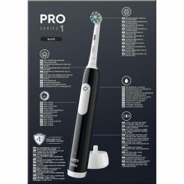 Oral-B ORA1684886286183 Cepillo de dientes eléctrico Pro 1 Negro con Sensor de presión 360 y 7 días de batería