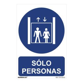 Cartel "solo personas" (pvc 0,7mm) 30x40cm normaluz Precio: 2.95000057. SKU: S7907041