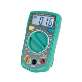 Proskit Multímetro Digital 3 1/2 Dígitos con Test de Temperatura, Pantalla Retroiluminada, CE/CAT I 600V, CAT II 300V