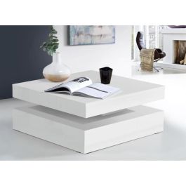 Mesa de centro con tapa giratoria - Cuadrada blanco brillo - 78 x 78 x 36 cm Precio: 211.49999948. SKU: B1HFRMTPFG