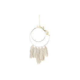 DKD Home Decor Decoración Colgante Boho Beige de Fibra y Metal, 75 cm Alto x 30 cm Ancho x 2.5 cm Fondo, Set de 4 Unidades Precio: 20.11746. SKU: B1HMFLWAL2