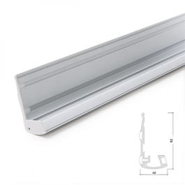 Perfil Iluminación Escaleras Greenice con Gomas Antideslizantes y Difusor Opal x 1 Metro Precio: 17.99000049. SKU: B19ND2T7DL