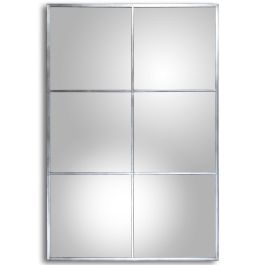 Espejo de pared Alexandra House Living Plateado Ventana Rectangular Precio: 212.50000035. SKU: B194WX7MQH