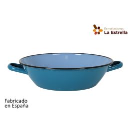 Paellera honda bordonada 32 cm Turquesa - La Estrella (4 Unidades)