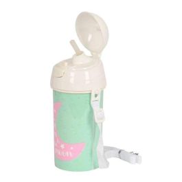 Safta Botella "Moon" 500 ml con Pajita y Apertura Automática Color Negro