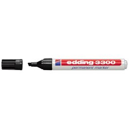 Rotulador Edding Marcador 3300 N.1 Negro Punta Biselada Recargable 10 unidades