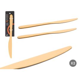 Kinvara Set 2 Cuchillos de Metal Dorados 22 cm – Ideales para Cocina y Mesa (No aptos Lavavajillas) (36 Unidades) Precio: 59.50000034. SKU: B1GEDFV333