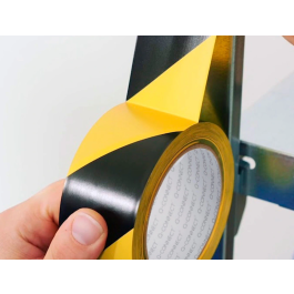 Q-connect Cinta de Seguridad Amarilla y Negra 20 mt x 48 mm