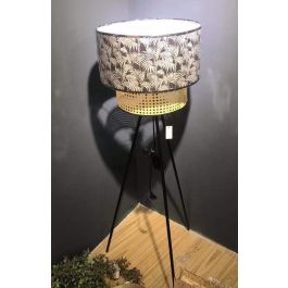 DKD Home Decor Lámpara Pie Colonial Negro Natural 60 x 129 x 60 cm Metal Poliester Precio: 40.79000024. SKU: S3031124