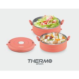 Thermosport Fiambrera Plástico-Acero 0.6L | Set de 2 | 15.7 cm (Ancho) x 13 cm (Alto) x 15.3 cm (Largo) (6 Unidades)