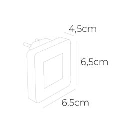 Edm Piloto noche led cuadrado 0,5w 5lm 4000k con sensor crepuscular, 6,5x4,5x6,5cm Edm Piloto noche led cuadrado 0,5w 5lm 4000k con sensor crepuscular, 6,5x4,5x6,5cm