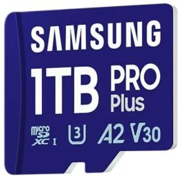Samsung MB-MD1T0SA/EU Tarjeta de Memoria microSDXC PRO Plus 1TB, 180MB/s Lectura, 130MB/s Escritura, U3 V30 A2 4K UHD Samsung MB-MD1T0SA/EU Tarjeta de Memoria microSDXC PRO Plus 1TB, 180MB/s Lectura, 130MB/s Escritura, U3 V30 A2 4K UHD
