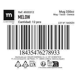 Mug Melow 330 cc - Inde (36 Unidades) Mug Melow 330 cc - Inde (36 Unidades)