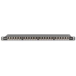 Digitus Patchpanel 24-Puertos CAT 6 Blindado Negro, 0.5U, Montaje en Bastidor, RJ-45, Alta Densidad