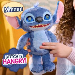 JUST PLAY Peluche Interactivo Disney Stitch 30cm con Ojos LED y Funciones de Sonido