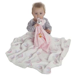 Creaciones Llopis Manta Coral 90x75cm 240gr + Dou Dou 30cm Rosa/Azul Poliéster