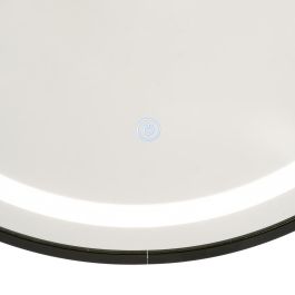 Espejo con Luz Led Negro Decoración 60 X 3 X 60 cm