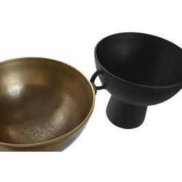 DKD Home Decor Jarron Moderno Decorativo de Aluminio Negro y Dorado con Asa. 2 Unidades, 28x26x34 cm DKD Home Decor Jarron Moderno Decorativo de Aluminio Negro y Dorado con Asa. 2 Unidades, 28x26x34 cm