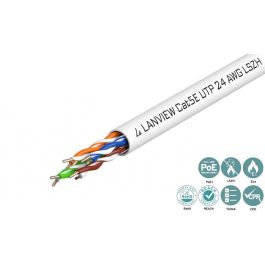 Lanview Cable de Red Cat5e U-UTP 305m LSZH Blanco para Ethernet, Datos y Multimedia (4 Pares AWG24)