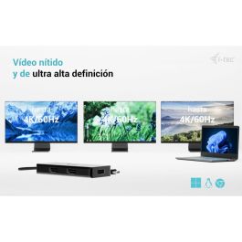 Hub USB i-Tec C31TRIPLE4KHDMIPD Negro