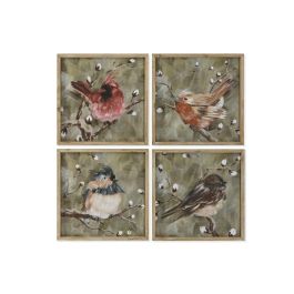 Cuadro Shabby DKD Home Decor Verde Multicolor 2 x 50 x 50 cm (4 Unidades) Cuadro Shabby DKD Home Decor Verde Multicolor 2 x 50 x 50 cm (4 Unidades)