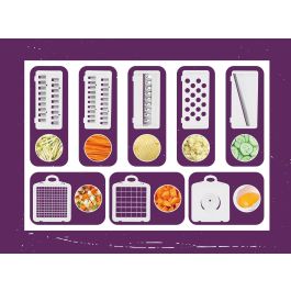 Quttin Cortador-Rallador Multifuncional con Depósito, 32x11.5x11.5 cm (6 Unidades)