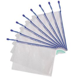 Djois Bolsa Multiusos PVC DIN A4 Transparente con Cremallera Azul, Impermeable, Portabolígrafos y Correa, Apertura Superior Precio: 10.69000031. SKU: B12WYXYRWE