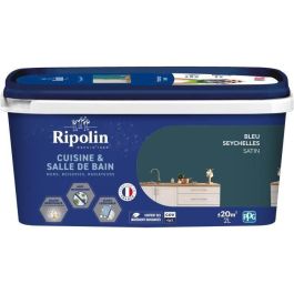 Pintura paredes, carpintería, techos, radiadores - RIPOLIN - Cocina y baño - 2 L - Azul Seychelles Precio: 65.49999951. SKU: B1KBAKM7W6