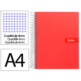 Liderpapel Cuaderno Espiral A4 Crafty Tapa Forrada 80 Hojas 90gr Cuadro 4mm Con Margen Color Roja Precio: 17.5000001. SKU: B1J3XTQCDZ