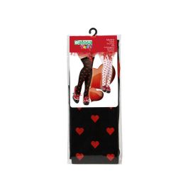 Medias Con Corazones Negros para Disfraces, Fiestas Temáticas y San Valentín