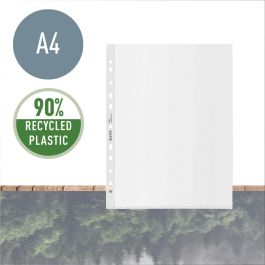 Funda Multitaladro Leitz Recycle Gran Capacidad Pp 100Μ Piel De Naranja A4+ 11 Tal. Bolsa De 25