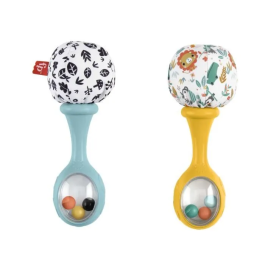 Fisher-Price Maracas Divertidas HMF34 para Bebés con Pompones y Sonidos