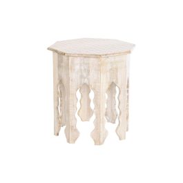 Mesita Auxiliar Urban DKD Home Decor Marron Blanco 49 x 53.5 x 49 cm