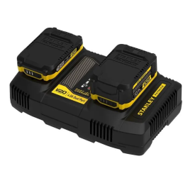 Stanley Fatmax Cargador Doble 18V 4A SFMCB24-QW Compatible Generación V20