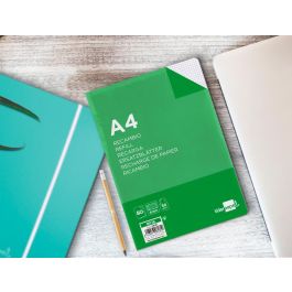 Recambio Liderpapel A4 80 Hoja 60 gr-M2 Cuadro 4 mm Con Margen 4 Taladros