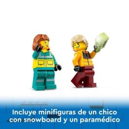 Juego de construccion ambulancia de emergencias y chico con snowboard lego city Juego de construccion ambulancia de emergencias y chico con snowboard lego city