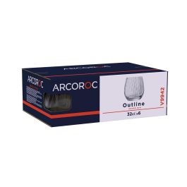 Caja 6 Vasos Bajos Vidrio Outline Arcoroc 32 cL