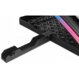 Krom Soporte Refrigerante Portátil NXKROMKOOLER Base Refrigeradora RGB para Portátiles hasta 19" con 6 Ventiladores y Iluminación LED