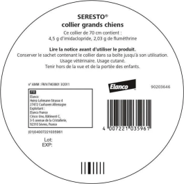Seresto Collar Antiparasitario para Perro Grande X2, Protección 7-8 Meses contra Pulgas y Garrapatas